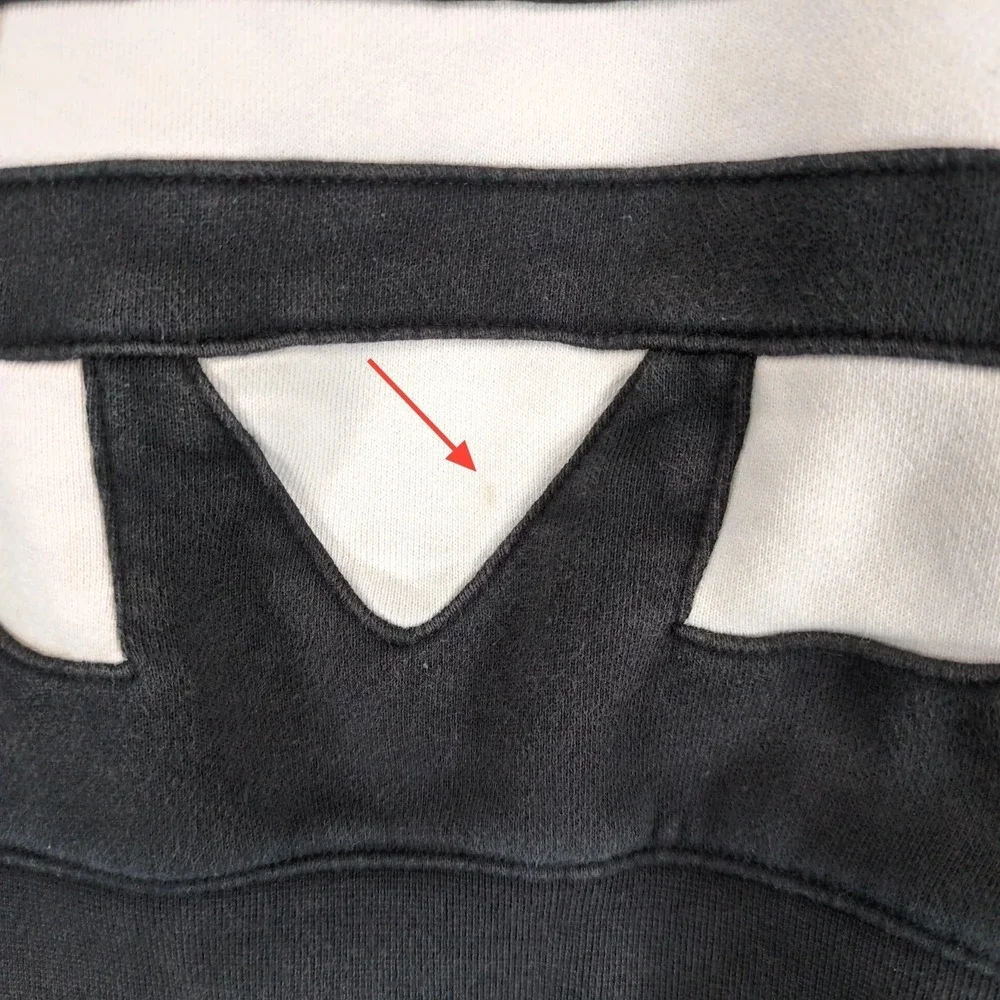 adidas Trefoil Black White Hoodie Mens S Oversized Colorblock Big Logo‎ Sporty